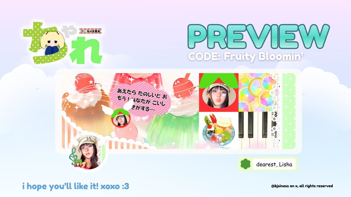 bjsiness's tweet image. hi- help repost? terimakasih! 🍎

finally aku open titipan untuk katalog baru aku, "Fruity Bloomin" dengan SPECIAL PRICE yaitu 6OOO! aku optipnya sampai tanggal 19 ini yaa, jadi jangan sampai ketinggalan! 🙀 untuk info pemesanan bisa lihat tweet dibawah!

#zonauang #zonajajan