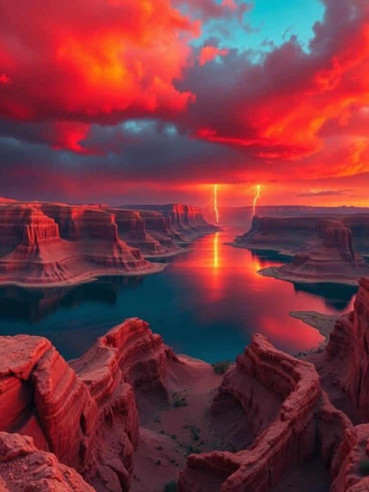 naturebeautyh's tweet image. Red Sunset🌆🌅