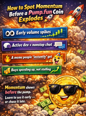 pumpsecrets's tweet photo. How to Spot Momentum Before a PumpFun Coin Explode