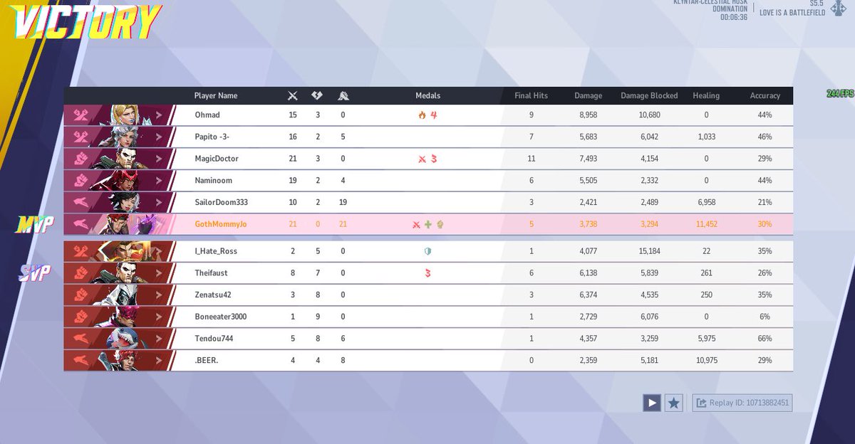 I'm so proud of me, I can genuinely feel myself getting better every time I play!
Went from basically no MVPs to at least one or two a day!! 
#MarvelRivals