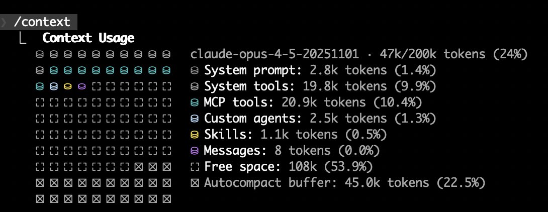 villagz's tweet photo. @_catwu In a brand new session, my github and atlassian MCPs consume 10% of context.  I like to leave them on by default, but don't always use them.  Feels wasteful and unnecessary.  Can progressive disclosure apply to MCPs? https://t.co/CCQQm9dwD2