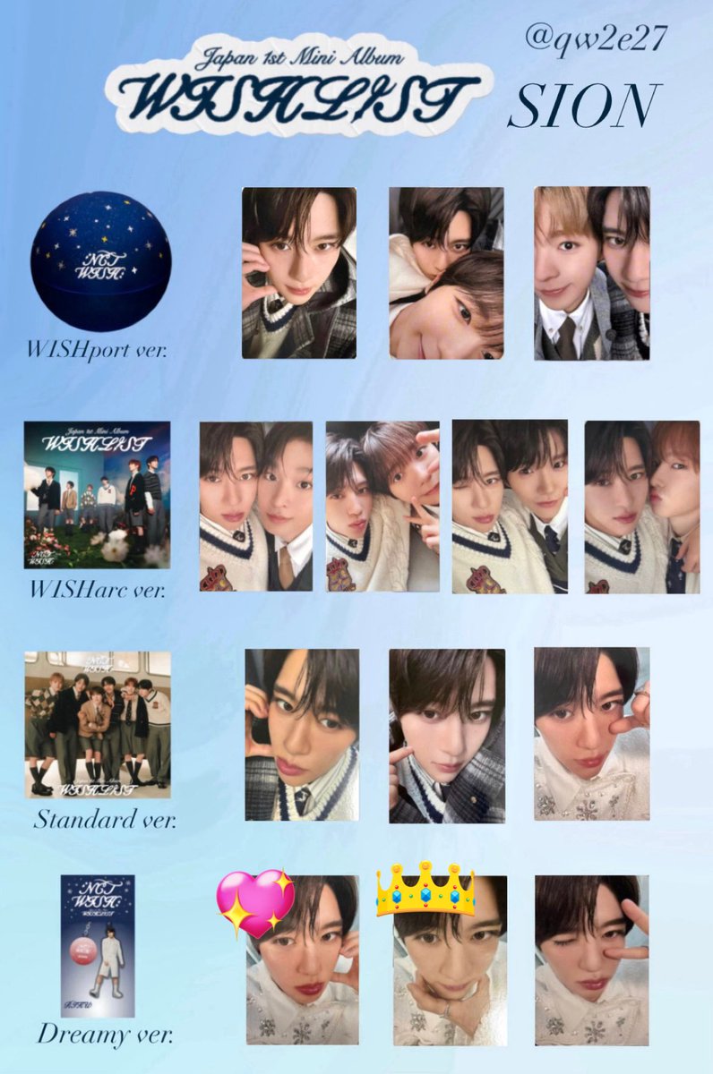 NCT WISH WISHLIST WISHport ケミ トレカ 6種コンプ NCT WISH WISHLIST