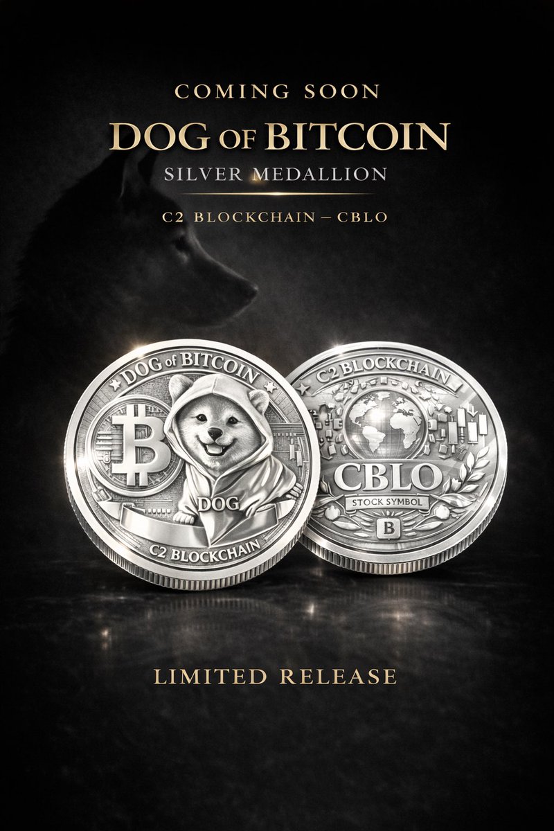 💥BREAKING: C2Blockchain is releasing a limited edition silver medallion featuring $DOG