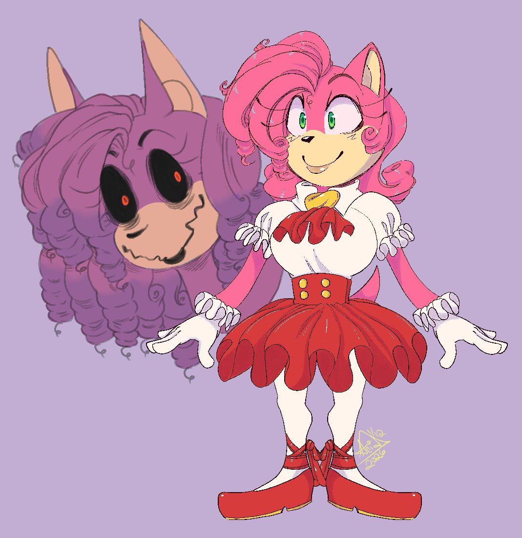 StarsAcidic's tweet photo. I was gonna hold off on posting her til I was done with a full piece of her exe form. But I think it's time I reveal her~
I once again done a revamp of not only her fake form, but a sneak peak of her in general! #AmysAuditorium #exeoc https://t.co/YaksYgX2hD