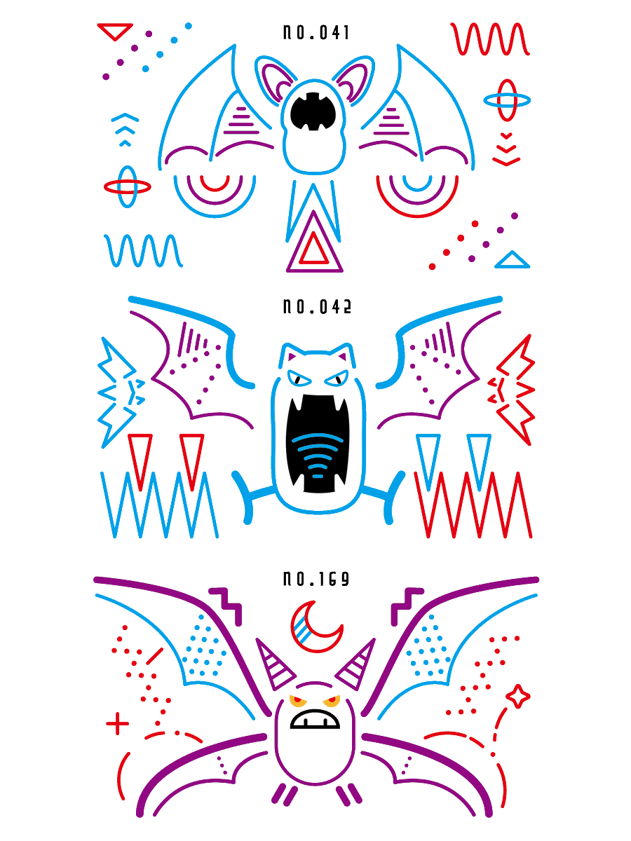 hanoteru's tweet image. ズバット系統

ダークモードにすると見え方が変わるやつを作ってみました。
うまく表示出来てるといいな！