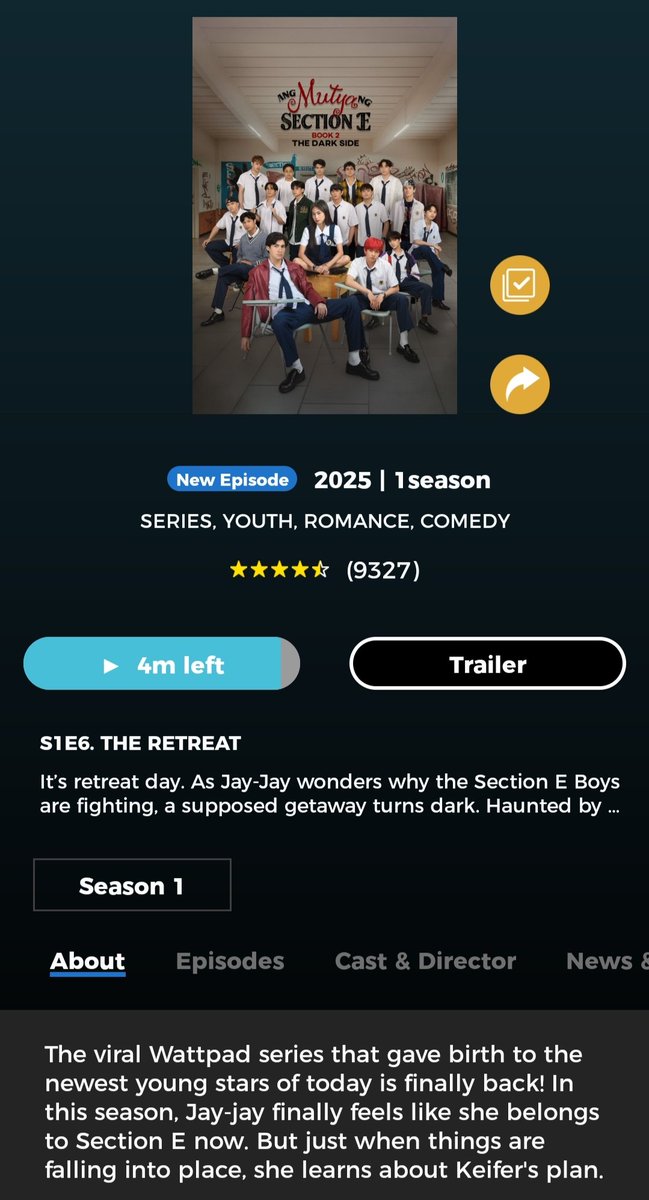ad_1stNlast's tweet image. (01/14/2026)
Day 40: Happy midweek Wed! Two more nights then we're at Ep 07 of S2 P1. Hoping that before then we've reached the 10K mark--only little more to go (T: 9,327; Y: 9,106)! Even S1's nearing the 90K mark. Do leave a star rating for both seasons if you haven't. Thanks!💕
