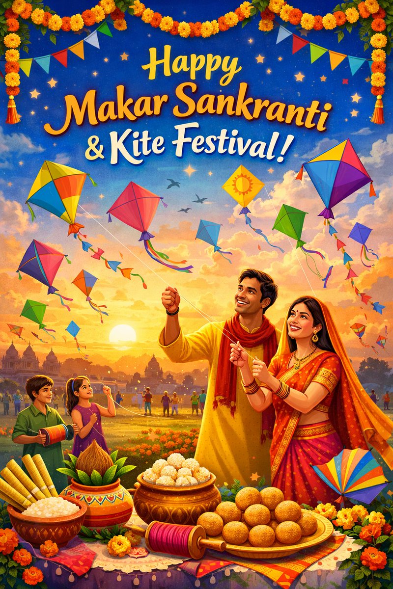 हमारे सभी प्रियजनों और देशवासियों को मकर संक्रांति पर्व कि हार्दिक बधाई एवं शुभकामनाएं!💐🪁

#मकर_संक्रांति
#MakarSankranti
#PongalSpecial26 #KiteFestival