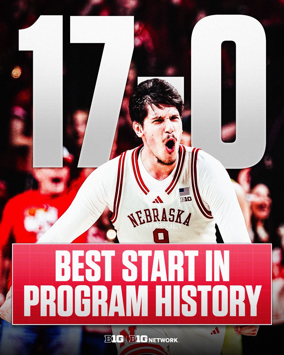 No. 8 <a href="/HuskerMBB/">Nebraska Men's Basketball</a> extends the nation’s longest win streak to 21 games 👀