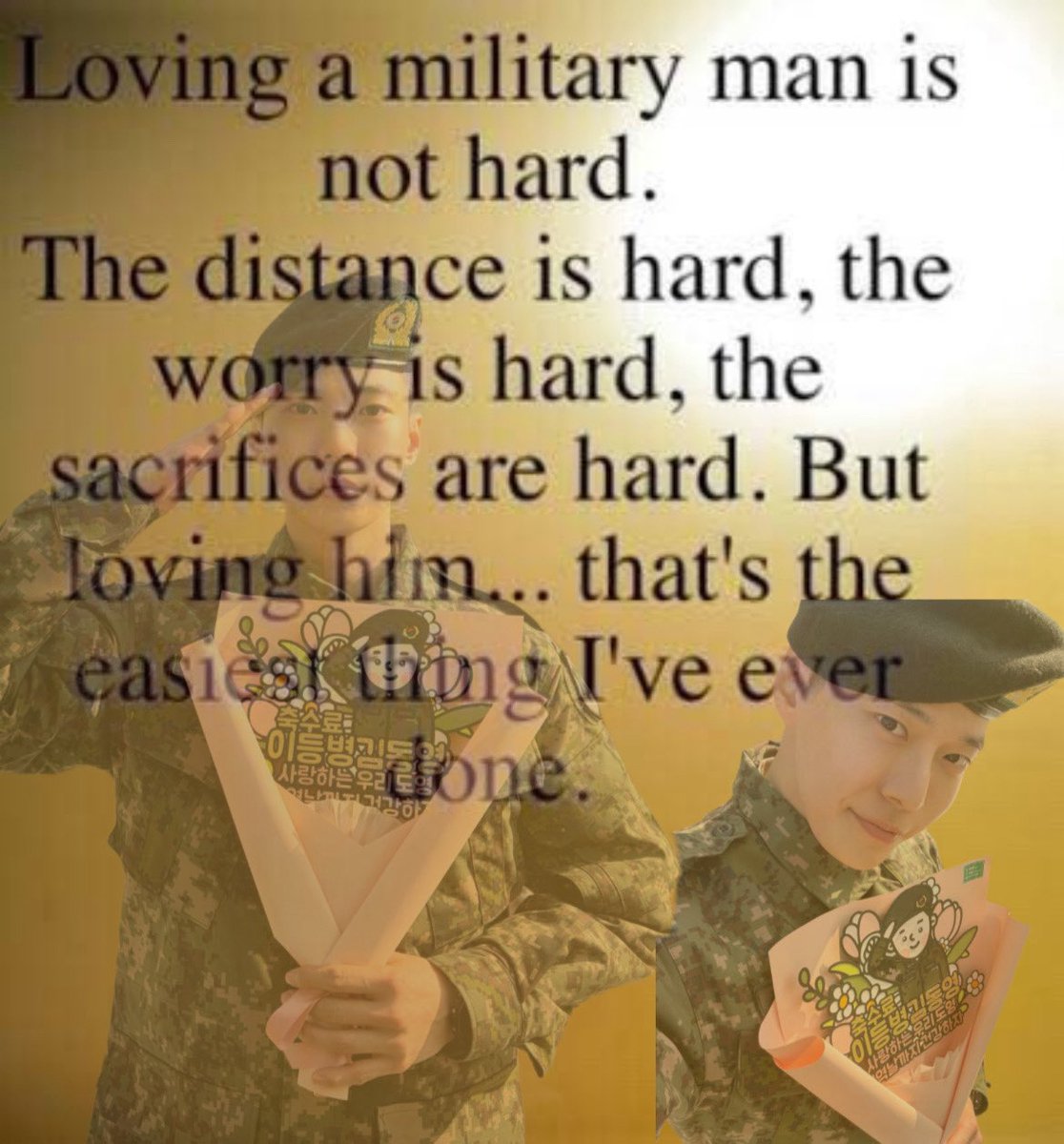 go and protect the country... my soldier 🌹