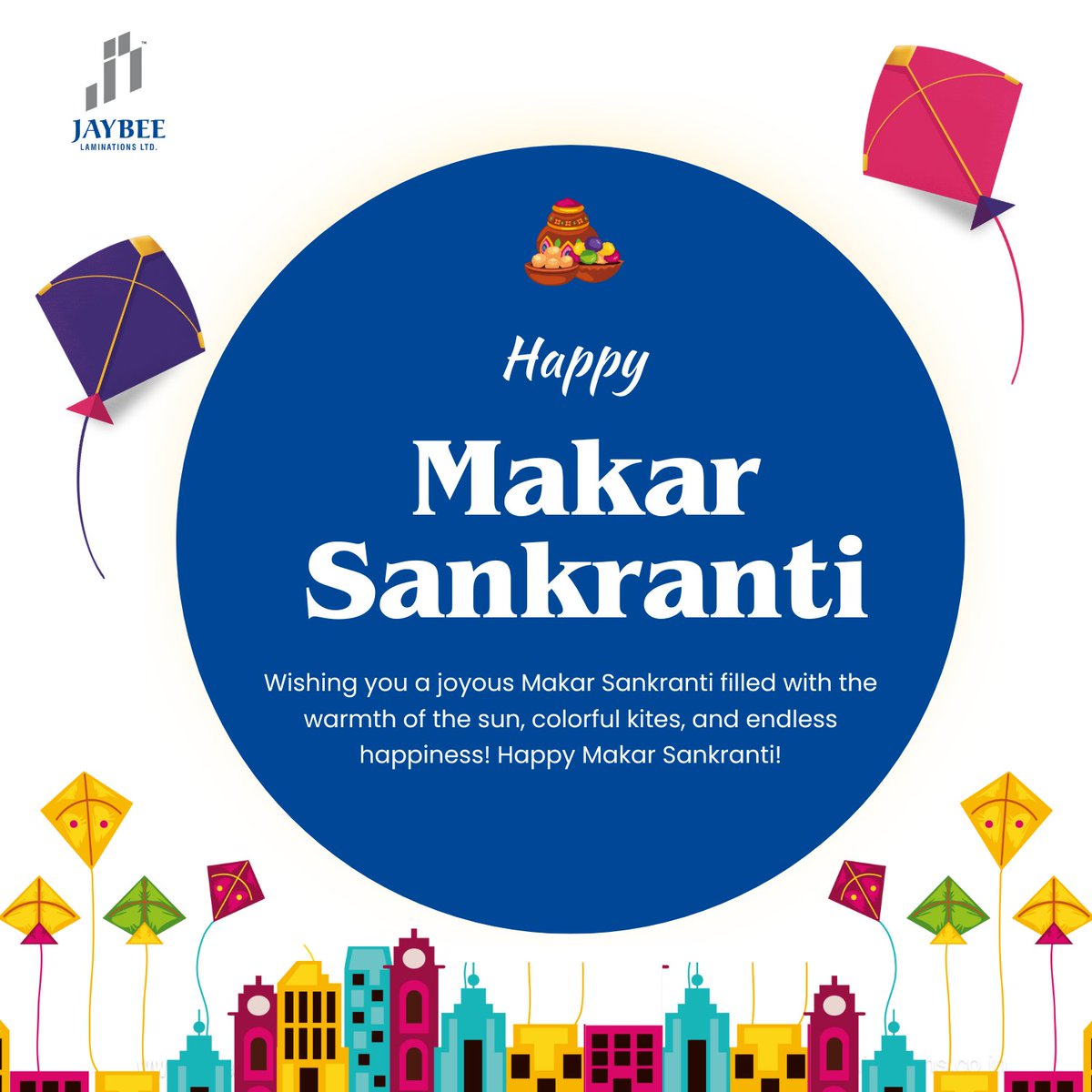 jaybee_noida's tweet photo. 🪁 Happy Makar Sankranti! ☀️
May this auspicious festival bring prosperity, good health, and happiness into your life.
Wishing you success and positivity in the season ahead.

— Team Jaybee Laminations

#HappyMakarSankranti #MakarSankranti #PositiveBeginnings #JaybeeLaminations https://t.co/VtufGfKmgY