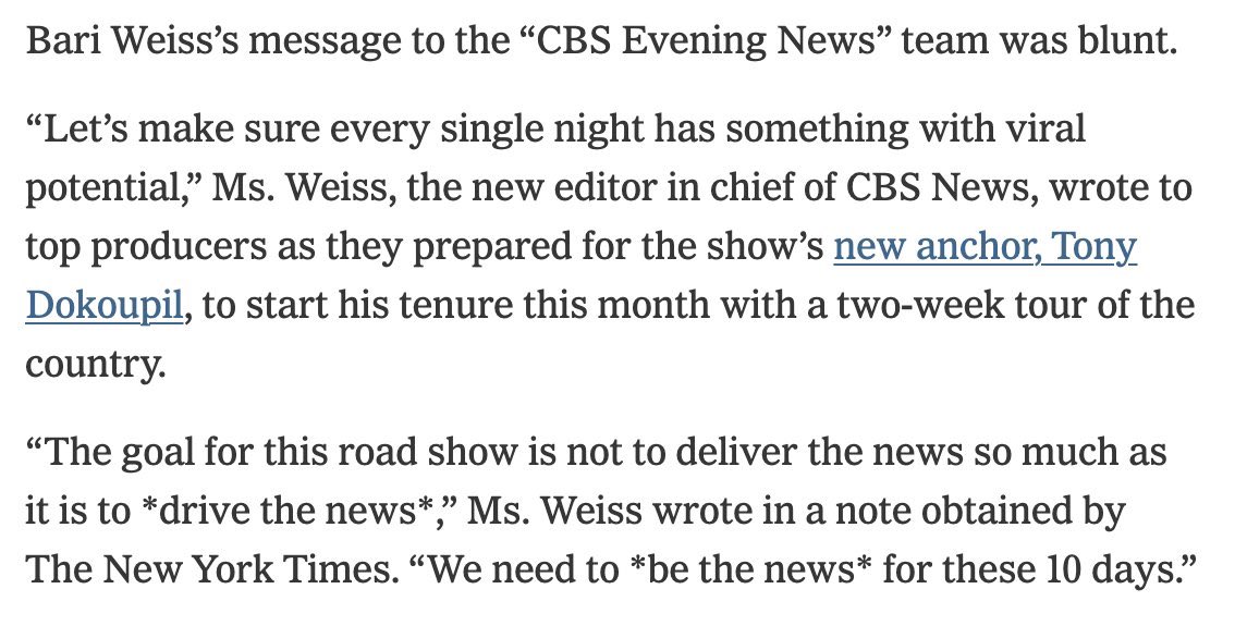 Jesse_Brenneman's tweet image. What Bari lacks in experience she makes up for in bad ideas and a fundamentally idiotic understanding of news media.