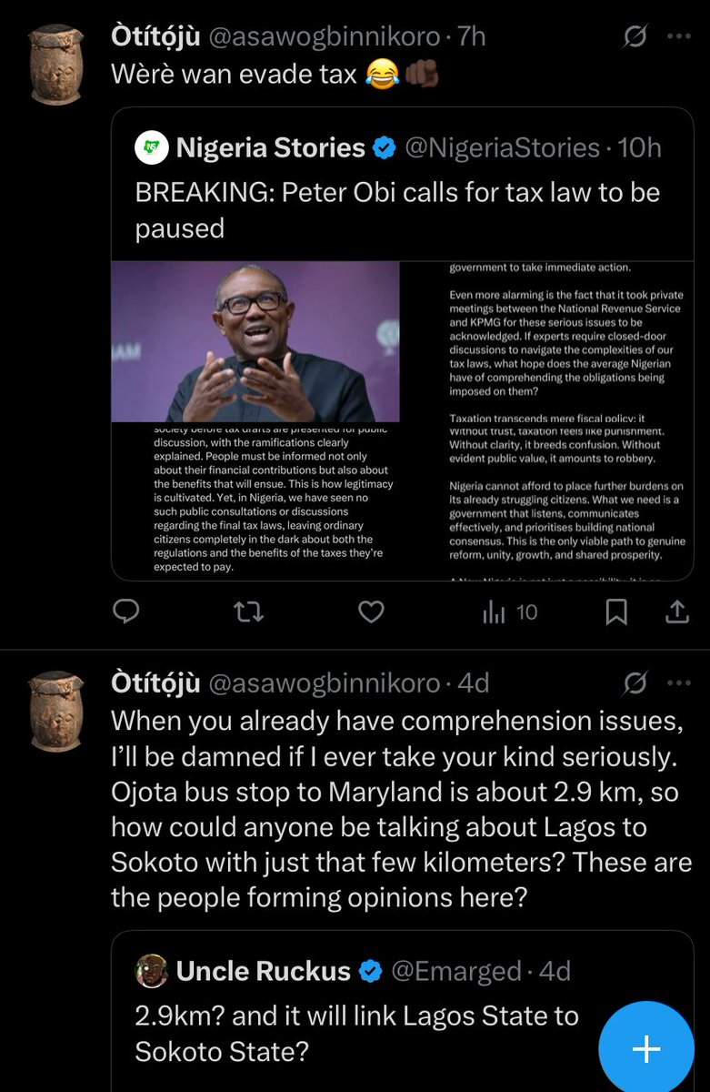 High_iq_devil's tweet image. Keep overthinking because of igbos 😂
“Pick up a history book” and read about the genocide that led to Biafra? Or the civil war humanitarian blockade? Or seizing igbos property after the war and giving them 20naira? Or the annual burning of Igbo markets done by your masters? 🤡