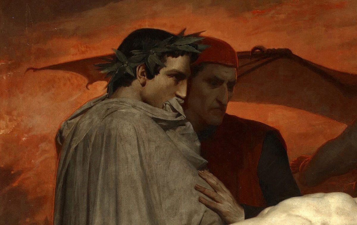 archaeologyart's tweet image. Dante And Virgil In Hell (detail) 1850. William-Adolphe Bouguereau