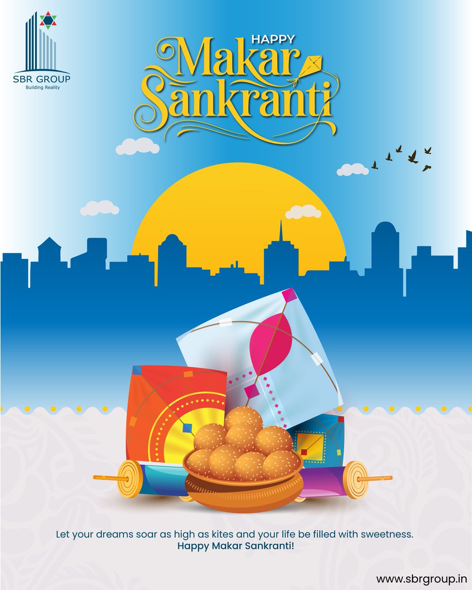 SBRGROUPS's tweet photo. As we celebrate the harvest and new beginnings, may this Sankranti bring growth, positivity, and prosperity to all. Warm wishes on Makar Sankranti. 🪁🌾✨

#Sbrgroup
#HappySankranti
#Sankranti2026
#FestivalOfHarvest
#IndianFestivals
#KiteFestival
#NewBeginnings
#seasonofjoy https://t.co/5gfIfKW9M2