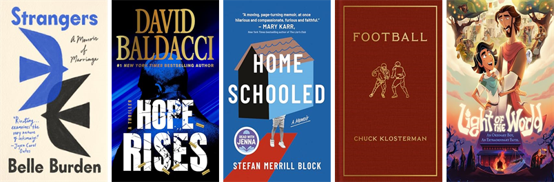 This week the Cyrenius H. Booth Library has 66 new books, three new movies, and one new music CD.  New items include Strangers, Hope Rises, Homeschooled, Football, Light of the World, 99 Ways to Die, Daughter of No Worlds, and Revenge Prey. wowbrary.org/nu.aspx?p=3076…