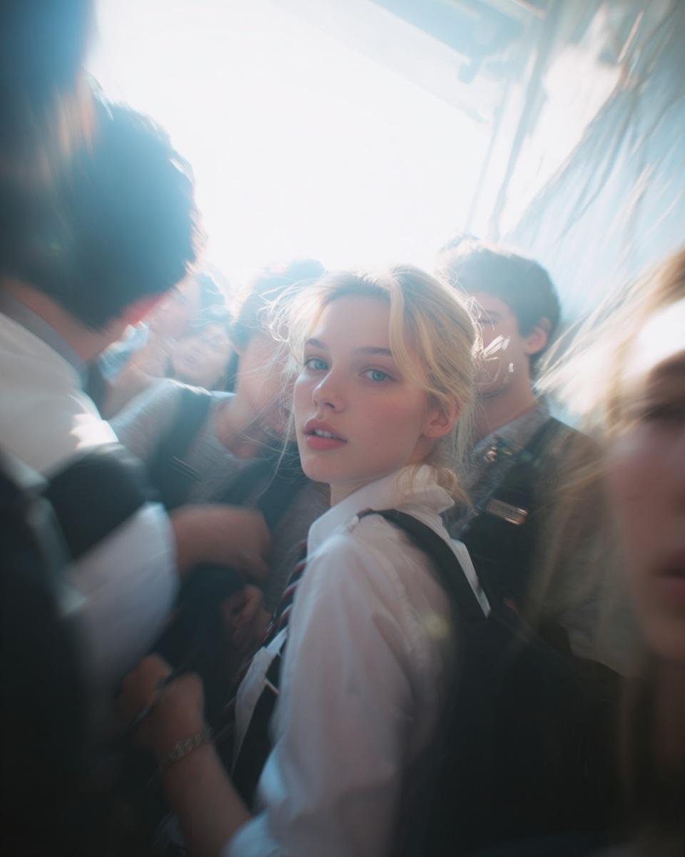 This style captures ultra-realistic, candid moments with a focus on dramatic lighting and textures, emulating a paparazzi aesthetic.