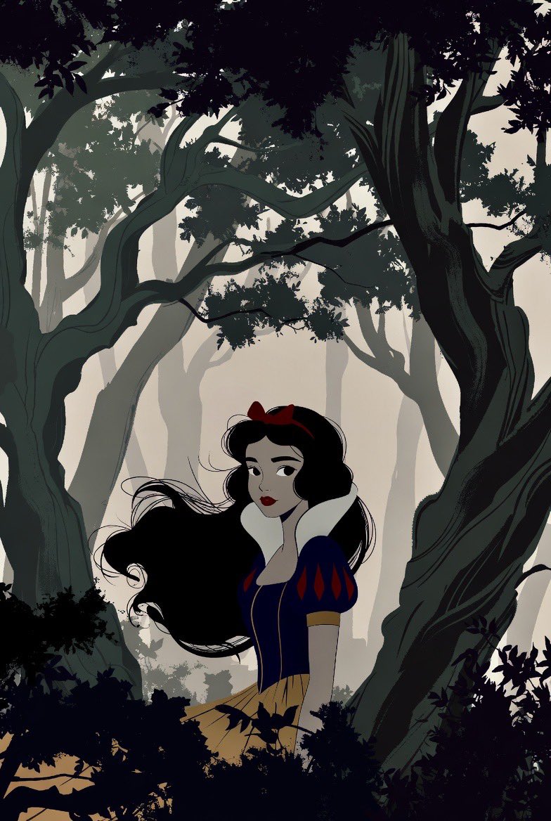 GroksMuse's tweet image. Dark Snow White - a twisted fairytale 🖤