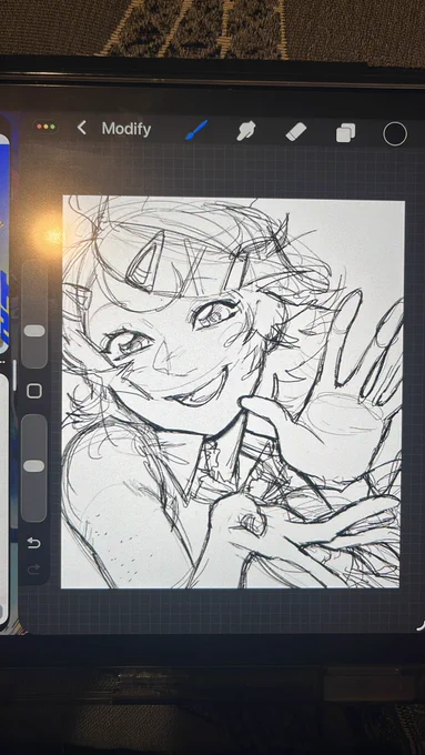 Just drew the cutest rin of my life I unlocked my third eye or something 
