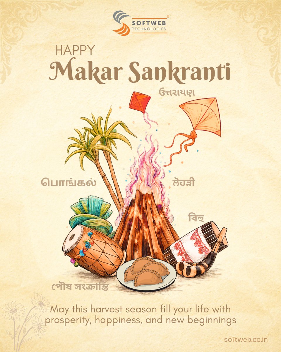 Across India, this season is celebrated in many beautiful ways—𝐌𝐚𝐤𝐚𝐫 𝐒𝐚𝐧𝐤𝐫𝐚𝐧𝐭𝐢, 𝐏𝐨𝐧𝐠𝐚𝐥, 𝐋𝐨𝐡𝐫𝐢, 𝐌𝐚𝐠𝐡 𝐁𝐢𝐡𝐮, 𝐊𝐡𝐢𝐜𝐡𝐝𝐢, 𝐔𝐭𝐭𝐚𝐫𝐚𝐲𝐚𝐧, and more.

#MakarSankranti #Pongal #Lohri #MaghBihu #Uttarayan #UnityInDiversity #FestiveGreetings