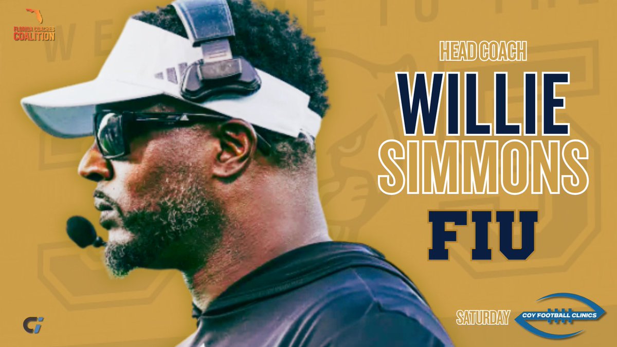 PayFLCoaches's tweet image. 🐾 FIU IS IN THE BUILDING 🐾

Willie Simmons and staff are bringing BIG PANTHER ENERGY to the Orlando COY Clinic.

One of the most respected coaches in the country ⭐

A track record of success 📈

A coach who has always stood with high school coaches across Florida 🤝

Always…
