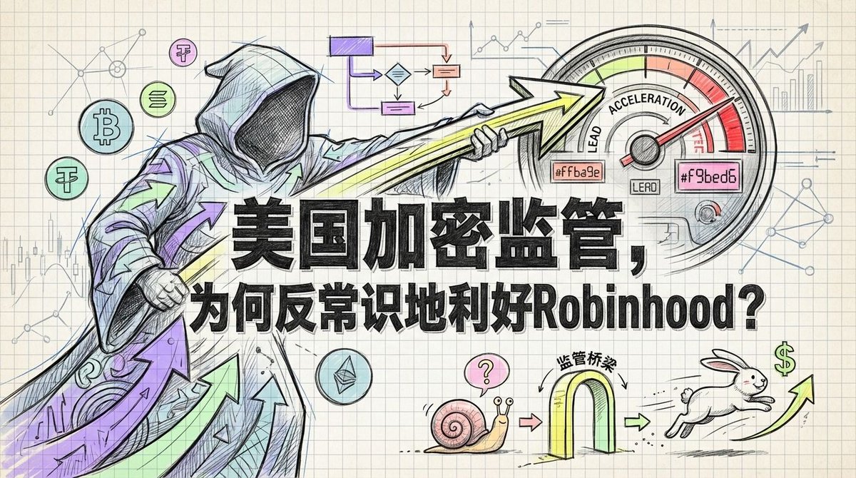 美国加密监管反转！新法案为何成了Robinhood的“超车票”？SEC与CFTC地盘划清，稳定币利息却惨遭腰斩。深度解析《数字资产市场清晰度法案》，看懂未来十年的合规财富密码。🚀  #加密货币#