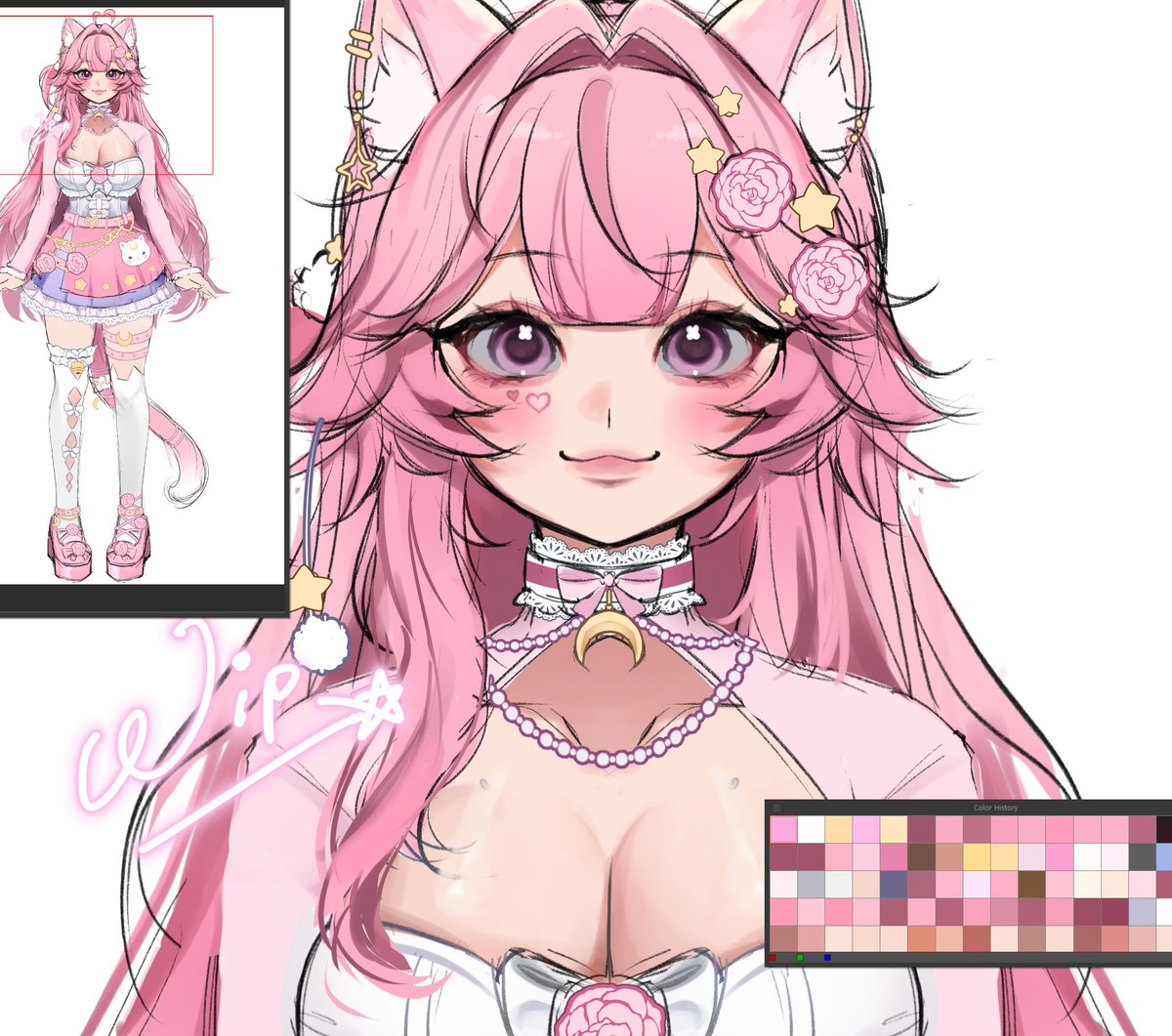niupao's tweet image. new pink cat vtuber baby! ₍^. .^₎Ⳋ💗
