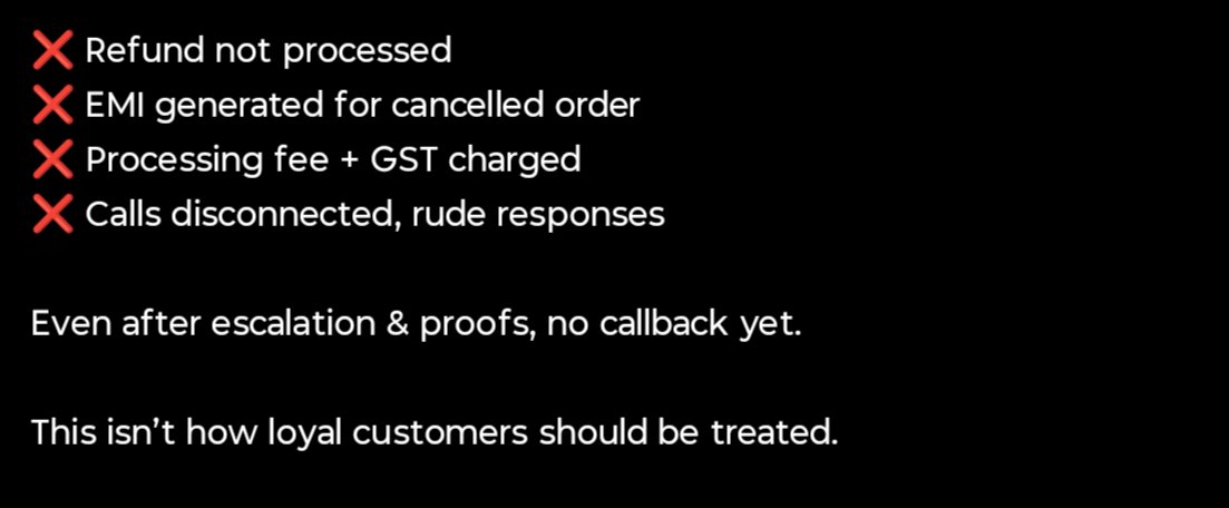 umesh55555's tweet photo. 11 years of trust, 11 days of follow-up, zero resolution.
Ordered a phone from @SangeethaMobiles based on a 48-hour delivery promise. Delivery delayed → order cancelled.

#CustomerExperience #RefundDelay #ConsumerRights #SangeethaMobiles https://t.co/7reKc9b5p2