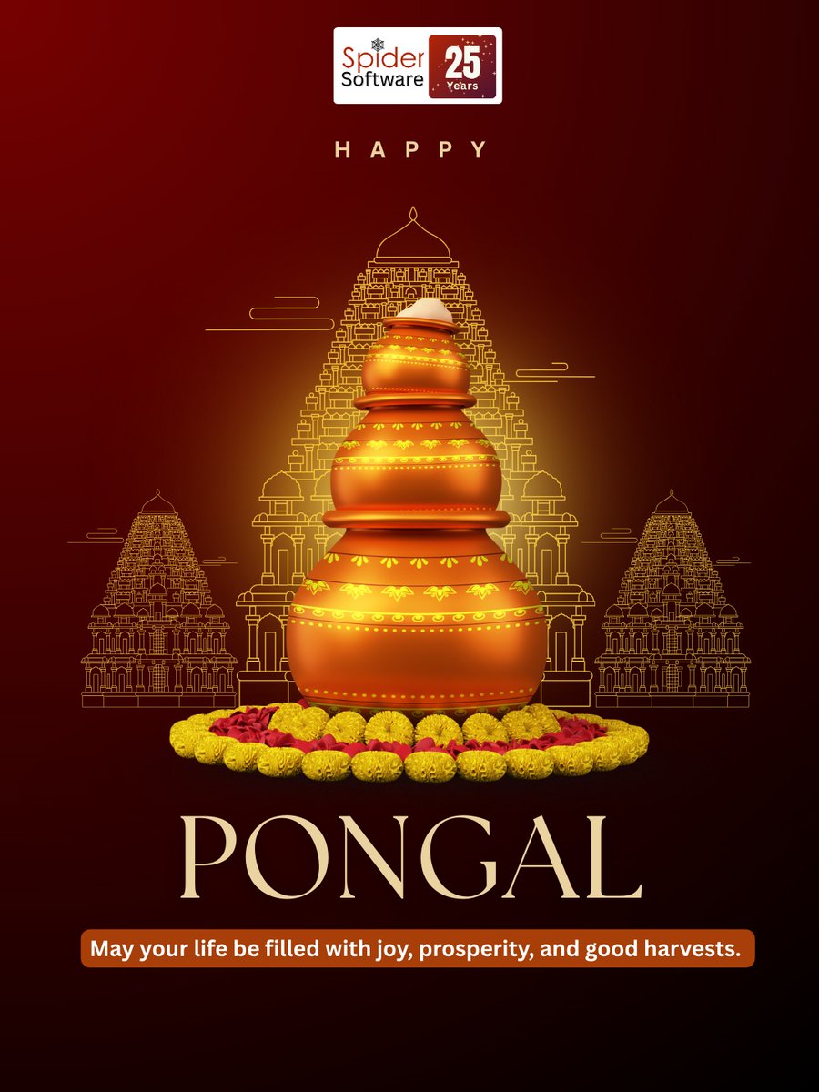 SpiderSoftIn's tweet photo. As the sun shines bright today, may it illuminate your path toward success and peace. Happy Pongal to you and your family!
#Pongal2026 #HappyPongal #ThaiPongal #HarvestFestival #spidersoftware https://t.co/32BDbLitZh