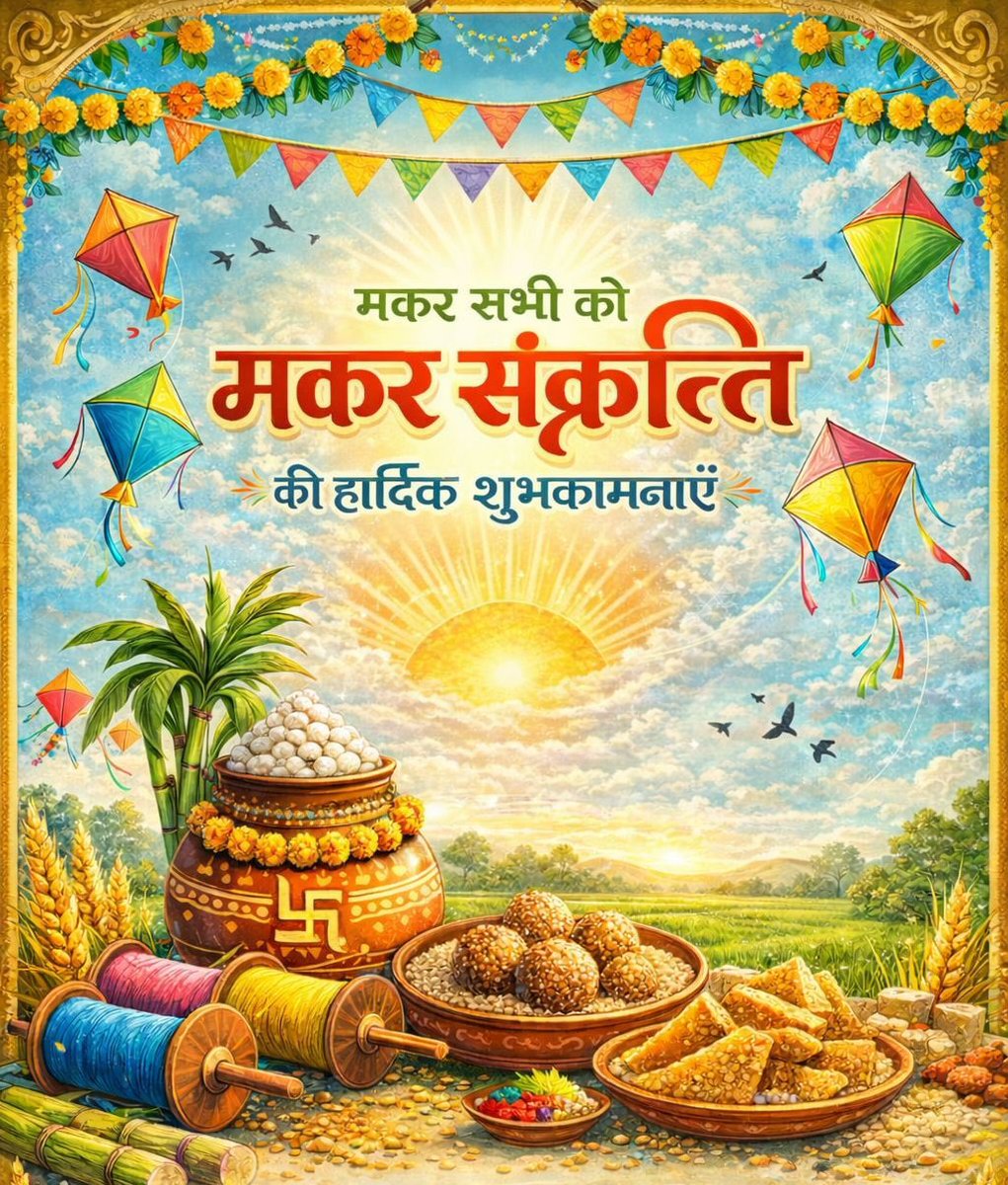 मकरसंक्रमण उत्सवस्य शुभाशयाः।

मकर संक्रांति पर्व की शुभकामनाएं

भास्करस्य यथा तेजो मकरस्थस्य वर्धते।
तथैव भवतां तेजो वर्धतामिति कामये ॥

( जैसे मकरराशी में सूर्य का तेज बढता है, उसी तरह आपके स्वास्थ्य और समृद्धि की हम कामना करते हैं।)