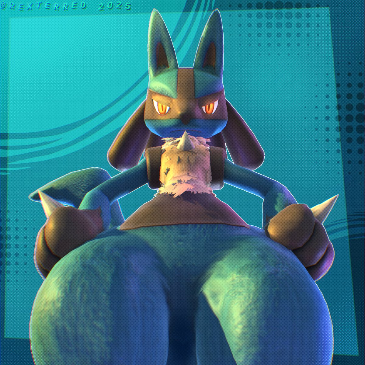 RexterRED's tweet image. Lucario thighs