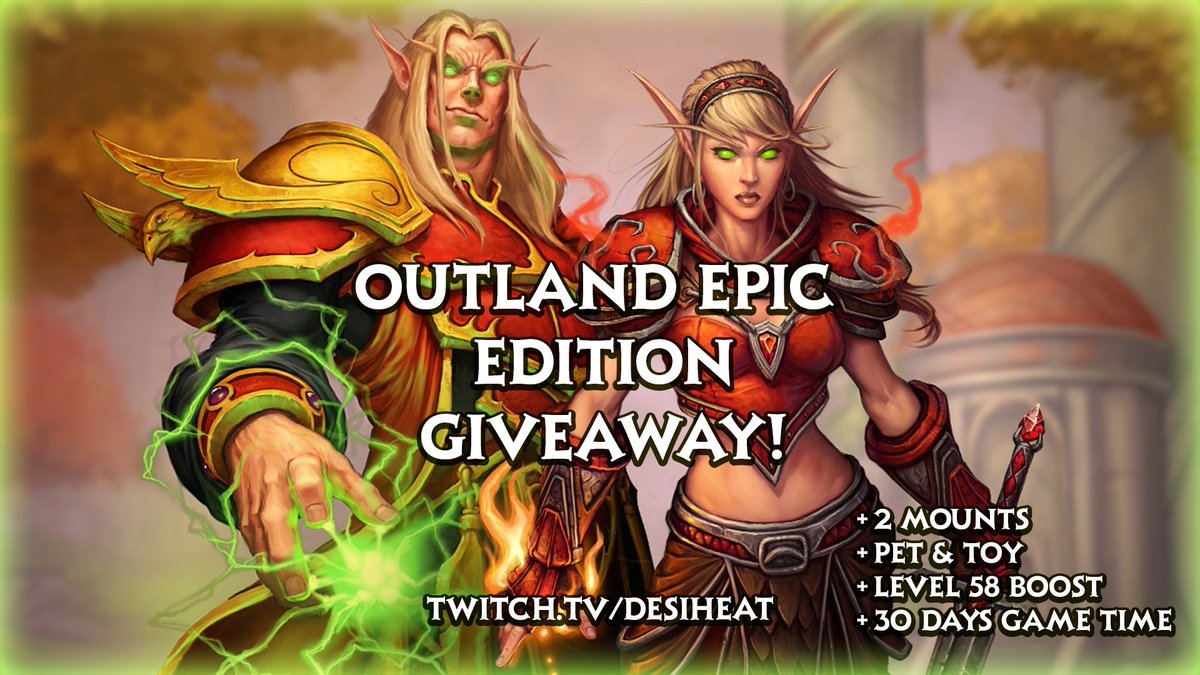desifuego's tweet image. HALT ✋🛑

GIVEAWAY TIME! 🕔 TBC PRE-PATCH IS TODAY! PICKING A WINNER FROM THE COMMENTS IN 1 WEEK! #WoW_Partner 

TO ENTER: 
❤️ LIKE POST
🔄 REPOST
💬 COMMENT -  DRAENEI or BLOOD ELF??