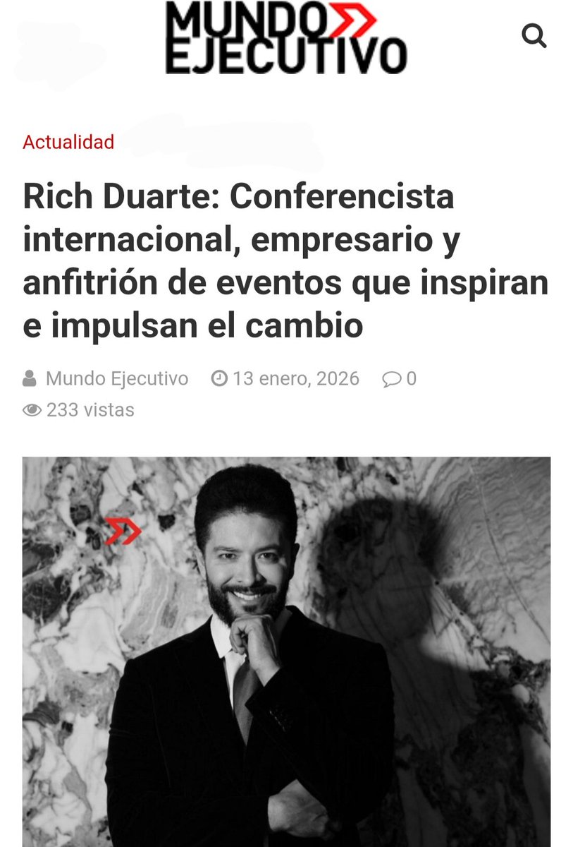 Rickqrdo's tweet photo. Gracias a Grupo Mundo Ejecutivo por este artículo padrísimo que me compartieron hoy, con reflexiones sobre mi visión de liderazgo admirable, negocios y trayectoria.

https://t.co/sKrXpOQuER https://t.co/O1zamDMyTt