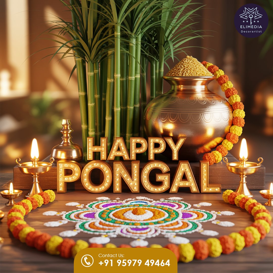 eli_event's tweet image. Celebrating Pongal with warmth, tradition, and elegant festive décor. May this harvest season fill your space with happiness, harmony, and prosperity.
#HappyPongal #FestiveDecor #EliMedia