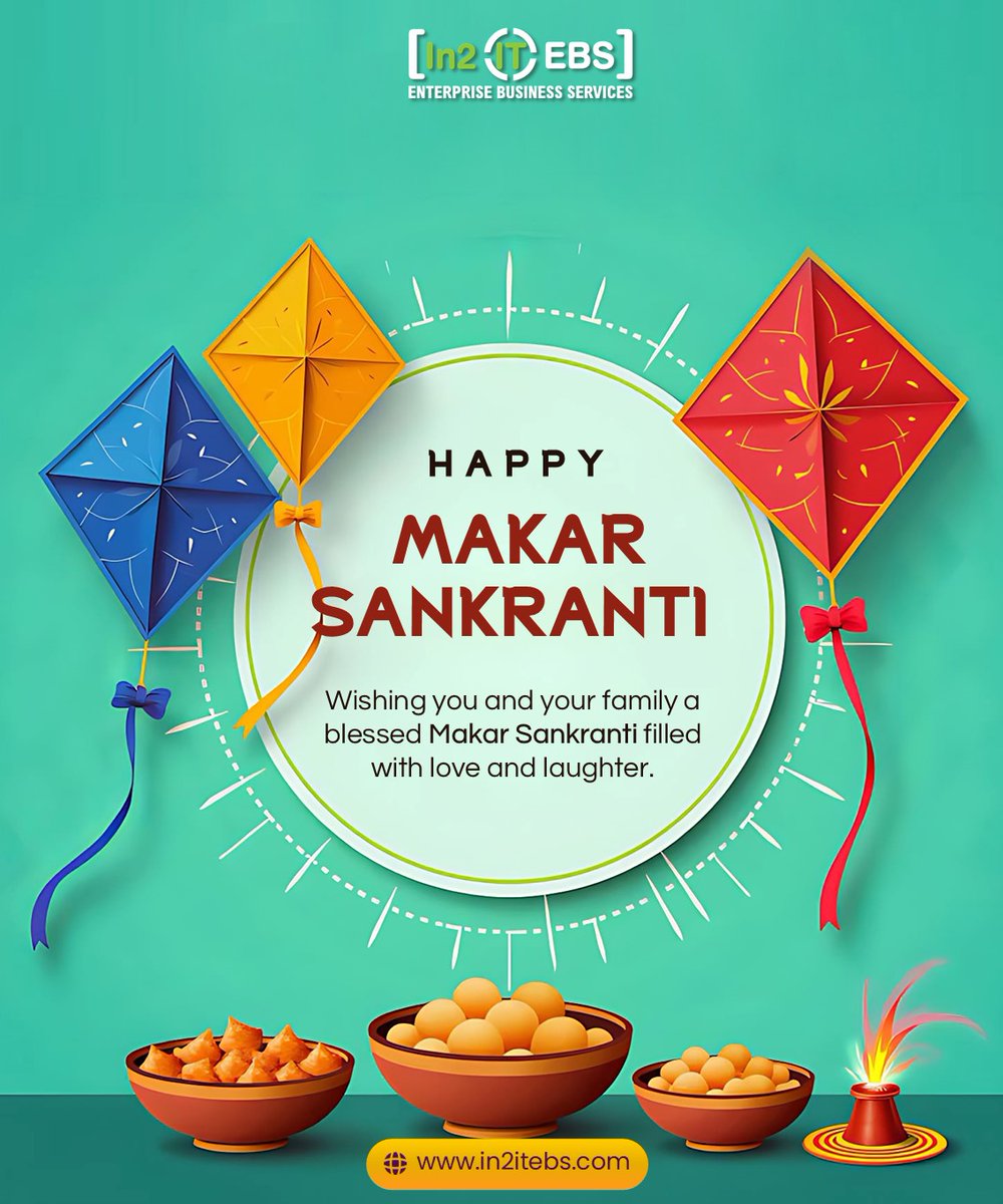 in2itebs_'s tweet photo. Wishing you progress, prosperity, and success this Makar Sankranti. May this festival bring positivity, strengthen our bonds, and fill our homes with joy.

#HappyMakarSankranti #FestiveGreetings #NewBeginnings #Prosperity #Gratitude #PositiveMomentum #In2ITEBS #SAPGoldPartner https://t.co/X7cKSB5WaB