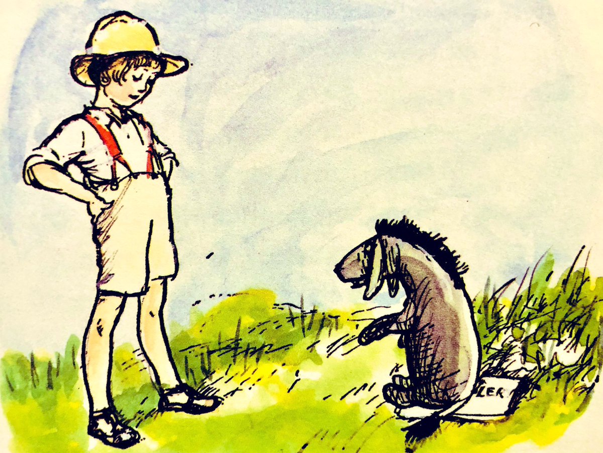 "Christopher Robin and I are going for a Short Walk," said Eeyore, "not a Jostle. If he likes to bring Pooh and Piglet with him, I shall be glad of their company, but one must be able to Breathe." ~A.A.Milne