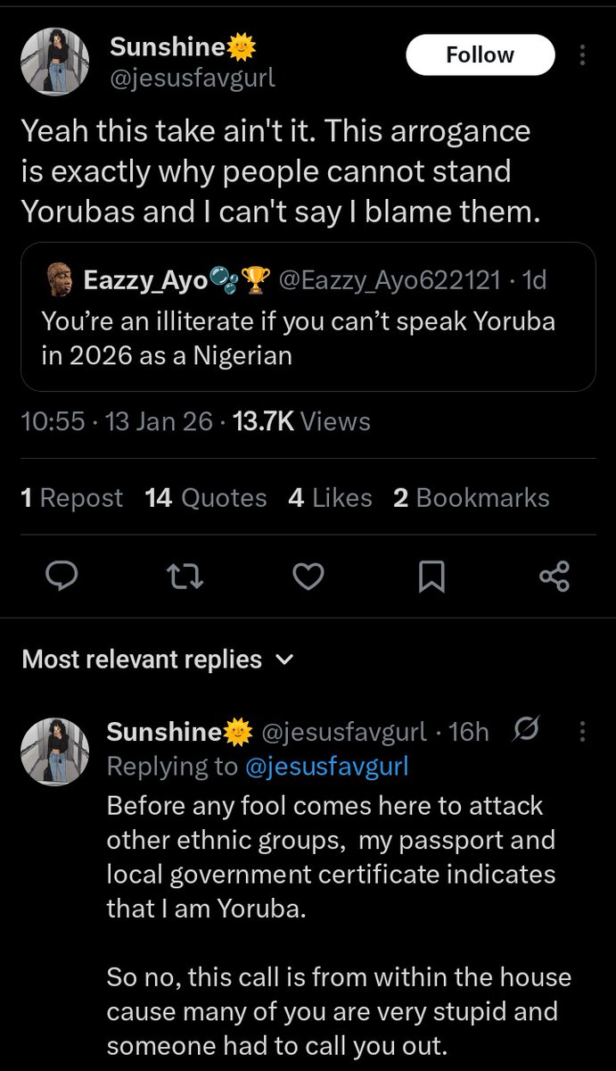 Bayo_Bilisi's tweet image. On today's episode of Yorùbá children with Igbo mothers...

They are only Yorùbás when they need to talk down on Yorùbás for validation...

They are Igbos every other times of their lives...

This is why we are agitating against inter-tribal marriages and movies that promote it!