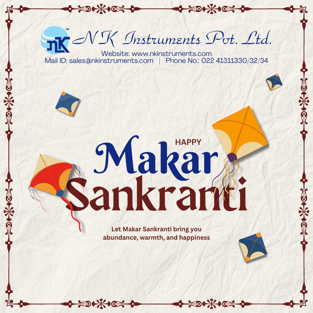 Happy Makar Sankranti | NK Instruments Pvt. Ltd.As the sun b ..For more info visit...nkinstruments.org/latest-update/…