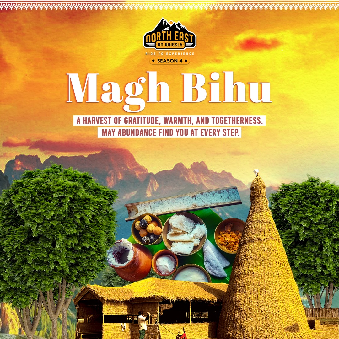 NEW_Expedition's tweet photo. Celebrating Magh Bihu—a festival of gratitude, warmth, and togetherness. May the season bring abundance to every journey ahead.
#MaghBihu #MaghBihu2026 #AssamCulture #HarvestFestival #NortheastIndia #TraditionAndTogetherness #NorthEastOnWheels #RideToExperience https://t.co/4pS7mMsYE3