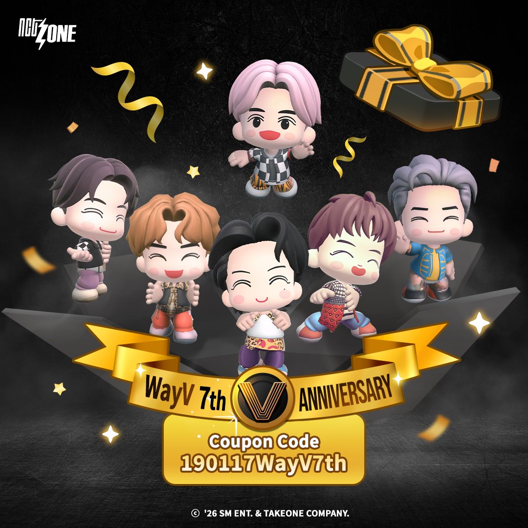 NCTZONEofficial's tweet image. [🎉] CONGRATULATIONS WayV!

WayV, 데뷔 7주년을 진심으로 축하합니다-💚

늘 빛나는 WayV의 소중한 데뷔 기념일을 축하하며, NCT ZONE에서 준비한 기념 쿠폰과 패키지도 확인하세요!

📍자세히/NOTICE/お知らせ : tinyurl.com/3swbpvz9

🎮Free download
App Store: bit.ly/46CJaMT…