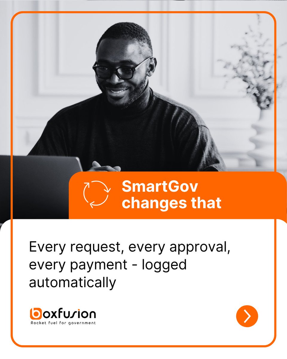 boxfusion_sa's tweet image. SmartGov records every request, approval and payment automatically.

Learn more at: boxfusion.io/solutions/

#DigitalProcurement #eCommerceSolutions #AutomatedProcesses #PublicSectorInnovation #EfficiencyInGovernment #Boxfusion
