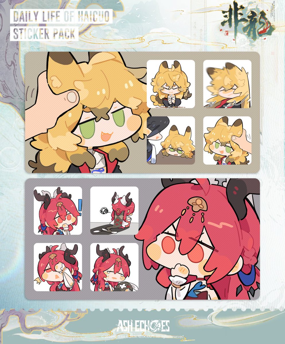 Ash Echoes Global | Daily Life of Haicuo Sticker Pack

"Detected an unknown signal from online forums… Converting it into images for you…"

The Sticker Pack - Daily Life of Haicuo is available now on our official Discord server! Enjoy it~

▼ Discord: discord.gg/QrbjYTrbpQ
▼