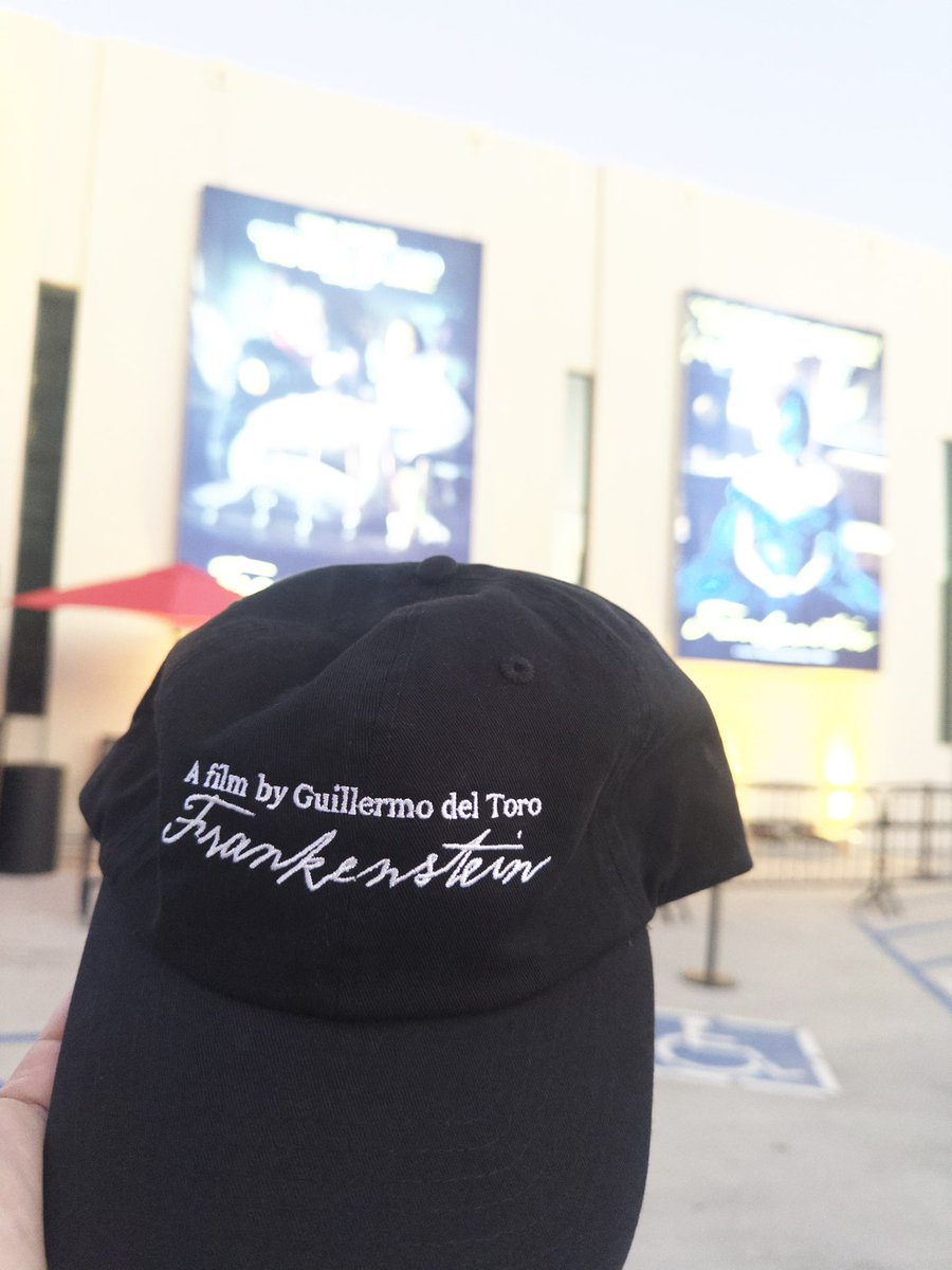 synthwavefoo's tweet image. Last night of the Frankenstein exhibit today in LA. Got the coolest hat too, shoutout the goat @RealGDT
