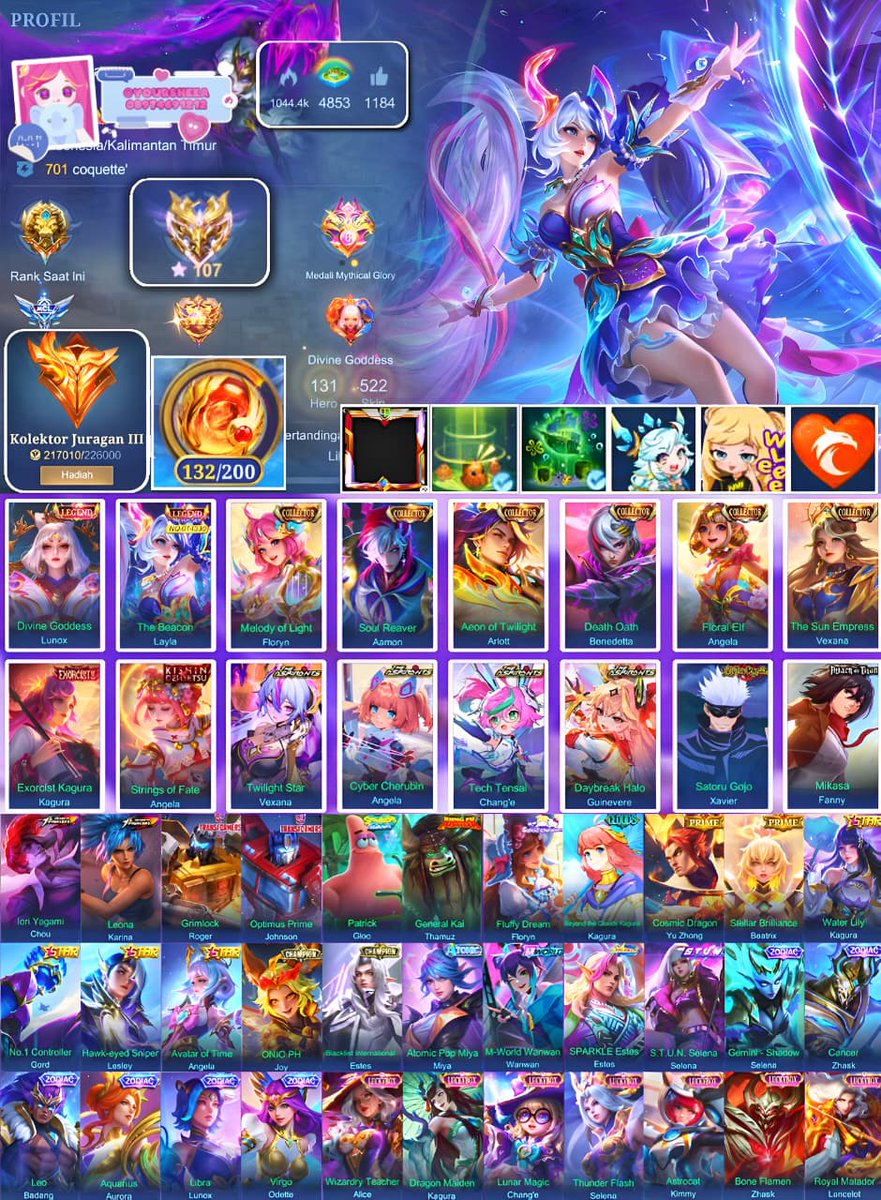 STOK 14 JANUARI 2026
1. KOLEKTOR SULTAN *FIRST OWN* 5.5 juta 
2. LUNOX LEGEND 600K
3. JURAGAN 5 EX 450 *FIRST OWN* 2 juta
4. LAYLA LEGEND BORDER AIRPLANE 2.8JUTA 

#zonauang #akunml #wtsakunml #wtbakunml #jualakunml