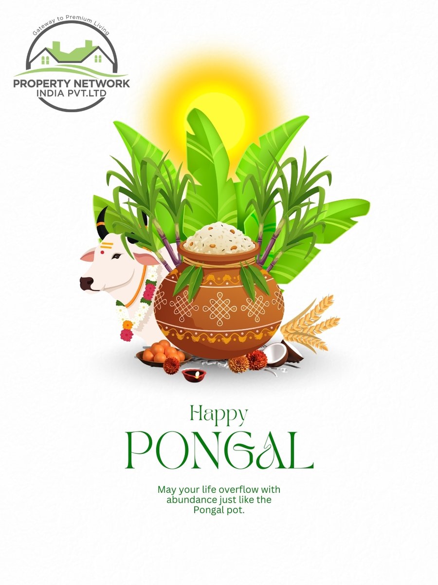 PropNet2023's tweet image. 🌾☀️ Grateful for nature's golden harvest this Pongal 2026! 
 
Property Network India Pvt Ltd thanks you for trusting us with your dream homes in Noida's lush landscapes—here's to gratitude and growth! 🏡✨ 

#pongalharvest #gratitude #propertynetworkindia