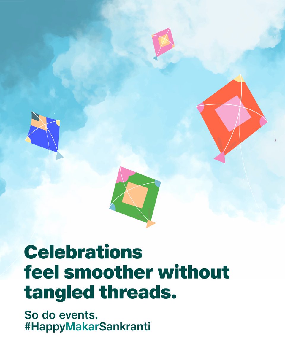Bright skies, flying kites, and moments worth celebrating!
 Wishing you a Makar Sankranti full of joy and shared experiences.
#HappyMakarSankranti 
 
#Jio #FestiveVibes #CelebrationTime #KiteFestival #Events