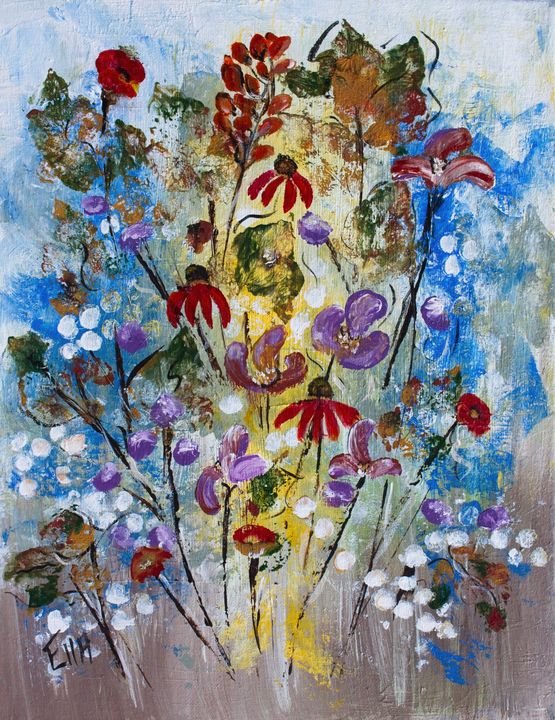 Dickeykella's tweet photo. Art of the Day! "Where the Wild Flowers Grow". Buy at: https://t.co/f6zWasQSda https://t.co/mJ0dyAIsNQ