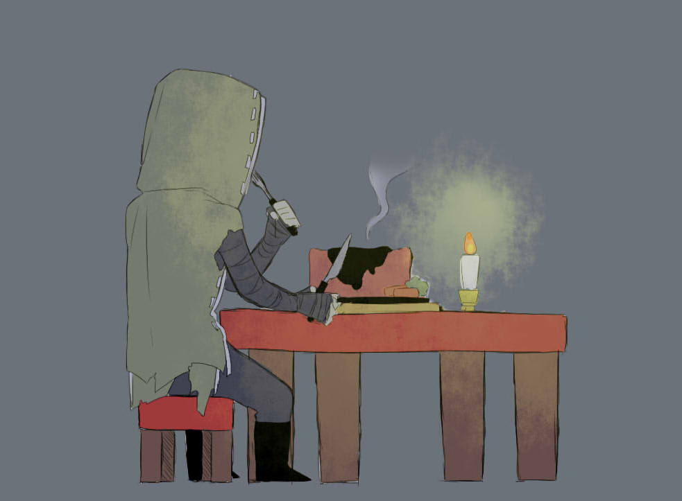 もりもり食べるナワサベ