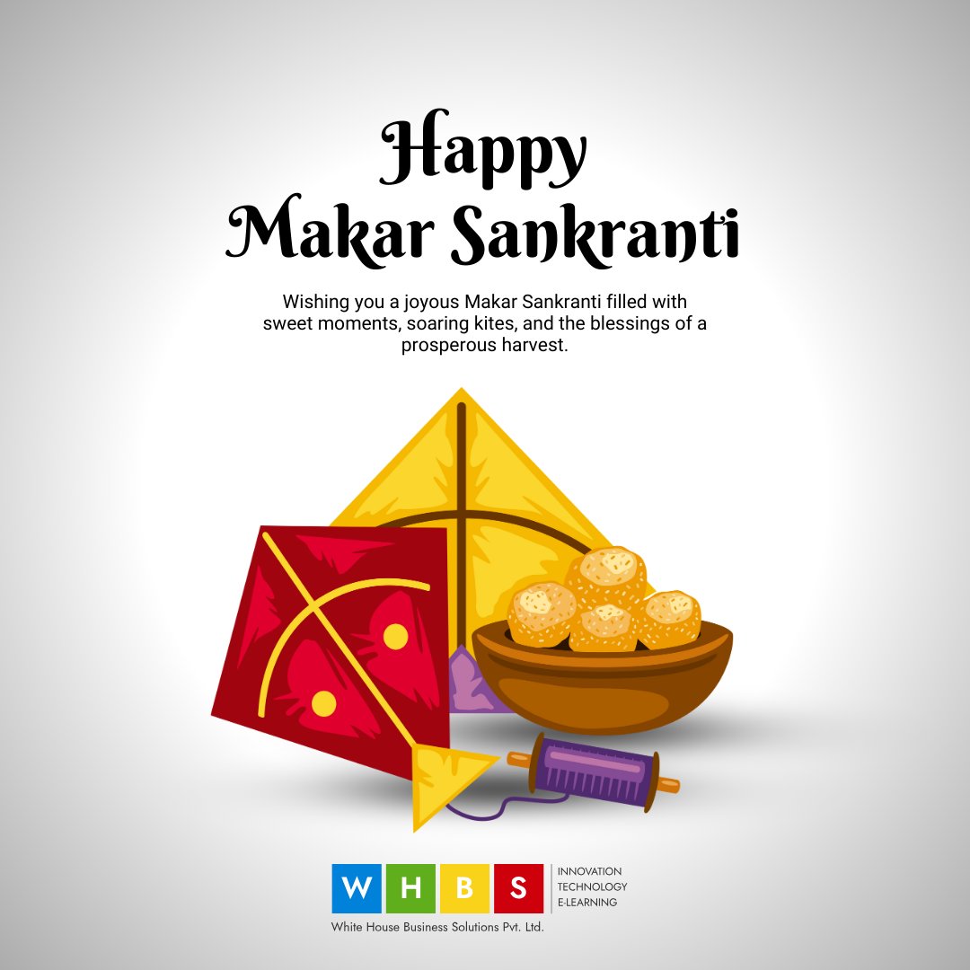 Wishing you and your family a joyful and prosperous Makar Sankranti! whitehouseit.com #MakarSankranti #HappyMakarSankranti #FestivalOfKites #HarvestFestival #IndianFestivals #PositiveVibes #NewBeginnings #WHBS #CelebrateTogether #FestiveSeason