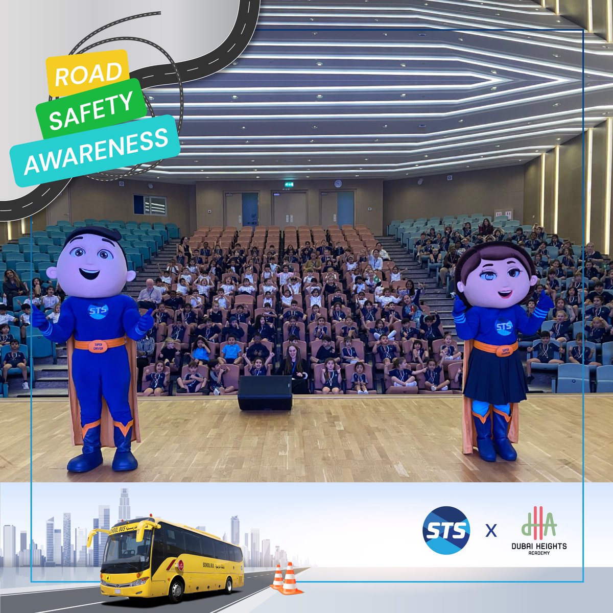 Safety starts with awareness 🚸
 
Our Road Safety Awareness session at Dubai Heights Academy empowered students with essential knowledge to stay alert, responsible, and safe every day.
 
#STSGroup #DubaiHeightsAcademy #RoadSafetyAwareness #CommunityEngagement #SafeTimelySmart