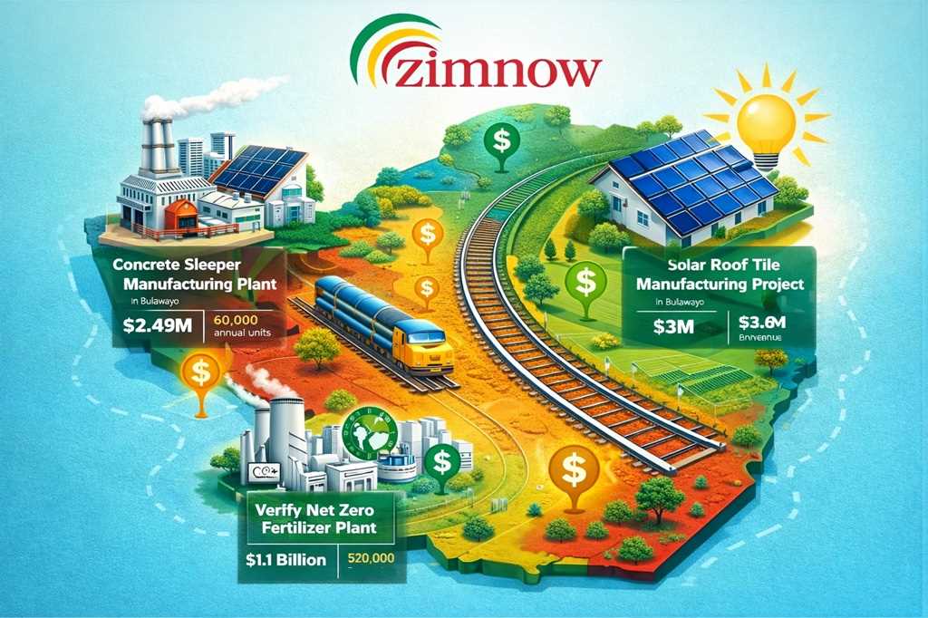 zimbabwewriter's tweet photo. 🇿🇼 Zimbabwe unveils its 2025 investment pipeline — from rail manufacturing & solar tech to a US$1.1B net-zero fertilizer plant. A bold push for industrial growth and regional competitiveness.
🔗 https://t.co/bYuBuWe5Pm
#Zimbabwe #ZIDA #Investment #Industrialization #Africa https://t.co/UQjOI7tE0D